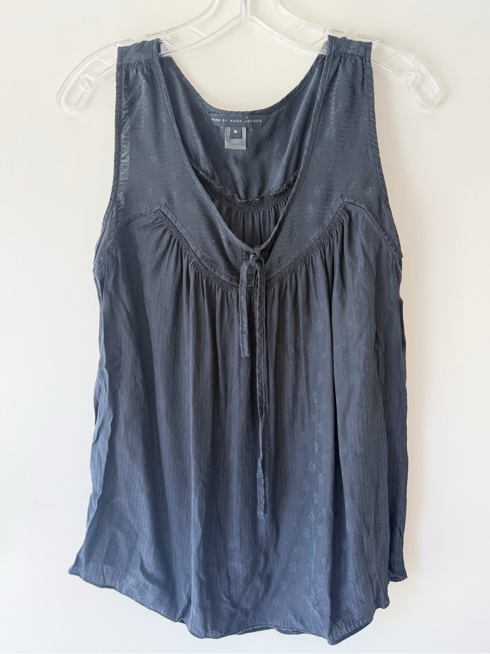 Marc Jacobs Navy Sleeveless Tie-Front Camisole